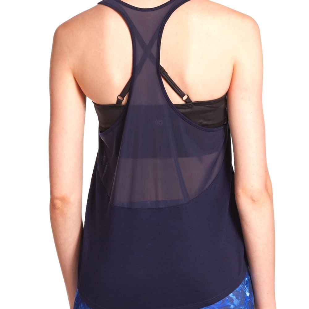 ALO Yoga Extreme Racerback Tank Navy Blue